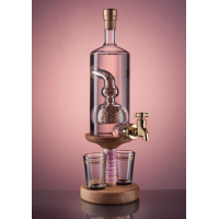 Gin Barley Tap and Two Glasses Decanter (Stylish Whisky) - 40% 350ml
