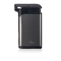 Colibri Pacific Soft Flame Lighter & Sherlock Pipe Tool - Gunmetal & Black