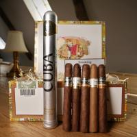 Luxury Quick Smoke and Scent Gift Sampler - 5 Cigars & Aftershave