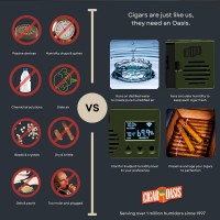 Cigar Oasis Ultra 4.0 - New 4th Generation Electronic Humidifier - 100 Capacity