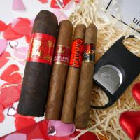 Smoking Sweethearts Valentine Gift Sampler - 4 Cigars & Cutter