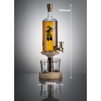 Hunter Figure Tap & 2 Glasses Whisky Decanter (Stylish Whisky) - 40% 350ml