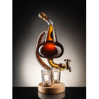 Pot Still Tap and 2 Glasses Whisky Decanter (Stylish Whisky) - 40% 350ml