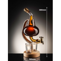 Pot Still Tap and 2 Glasses Whisky Decanter (Stylish Whisky) - 40% 350ml