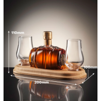Mini Whisky Barrel and Two Glasses Whisky Decanter (Stylish Whisky) - 40% 200ml