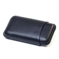 Savinelli Robusto Leather Cigar Case - Black - Fits 3 Cigars