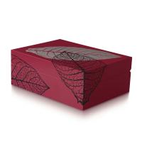 Davidoff Zino Red Graphic Leaf Humidor - 50 Cigar Capacity