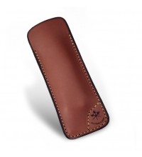 Les Fines Lames Le Petit Leather Classic Cigar Pocket Knife Cutter Case - Tan