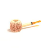 Corn Cob Morgan Natural Straight Amber Stem Pipe