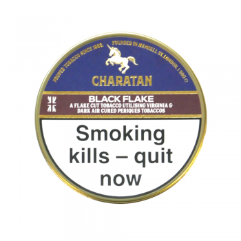 Charatan Black Flake Pipe Tobacco 50g Tin