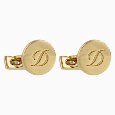 ST Dupont Cufflinks - Gold D Logo Round