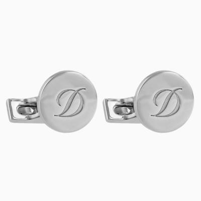 ST Dupont Cufflinks - Silver D Logo Round