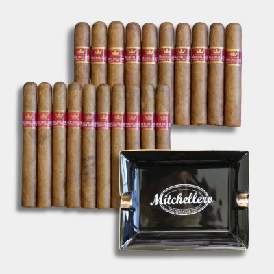 FLASH SALE - 10 + 10 Mitchellero Cigar Sampler - 20 Cigars and FREE ASHTRAY