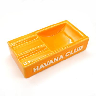 Havana Club Collection Ashtray - El Secundo Double Cigar Ashtray - Corn Yellow