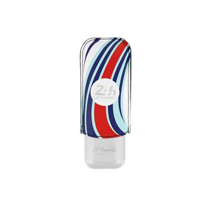 ST Dupont Limited Edition Cigar Case - White & Chrome 24H Le Mans - Holds 2 Cigars