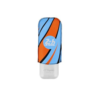 ST Dupont Limited Edition Cigar Case - Blue & Chrome 24H Le Mans - Holds 2 Cigars