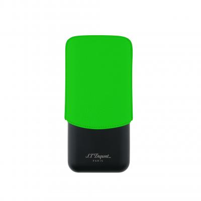 ST Dupont Cigar Case - Fluo Green - Holds 3 Cigars