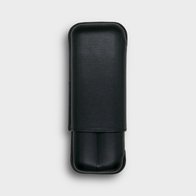 Recife Chesterfield Culture Black Dahlia Leather Cigar Case - 2 Cigar Capacity