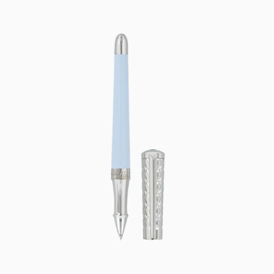 ST Dupont Rollerball Pen - Libert&Atilde;&copy; - Blue Lacquer & Palladium