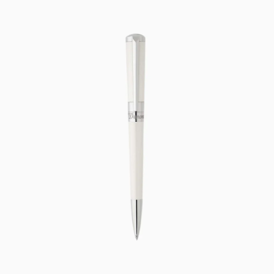 ST Dupont Ballpoint Pen - LibertÃ© - Pearlescent White & Palladium