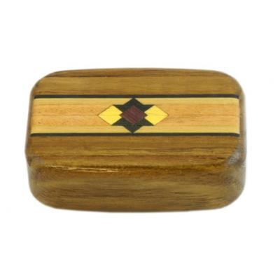Wilsons of Sharrow Wooden Snuff Box - Diamond Cross Panel Pattern