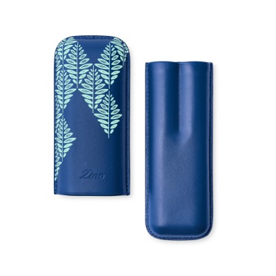 Zino XL-2 Leather Cigar Case - 2 Cigars RG 60 - Blue Line Limited Edition
