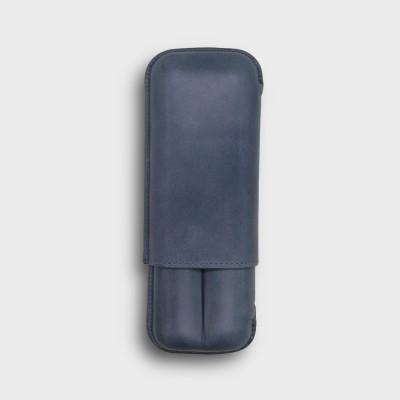 Recife Chicago Blue Label Leather Cigar Case - 2 Cigar Capacity
