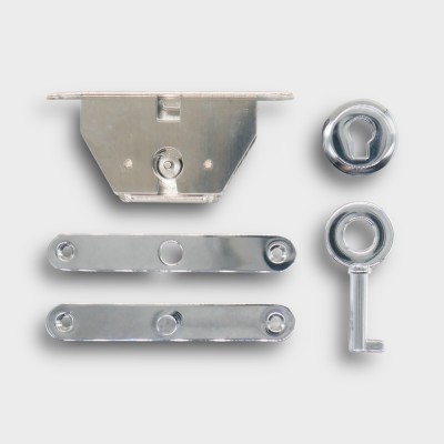 Adorini Humidor Swing Bolt Lock Set - Silver