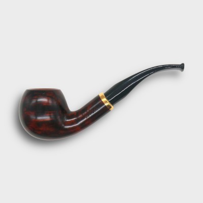 Aldo Morelli Fiorita Cherry 491 Smooth 9mm Filter Bent Fishtail Pipe (AMF191)