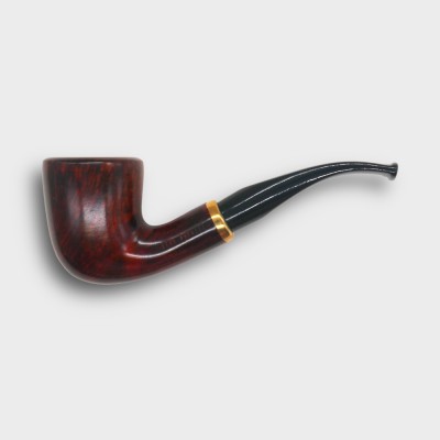 Aldo Morelli Fiorita Cherry 494 Smooth 9mm Filter Bent Fishtail Pipe (AMF193)