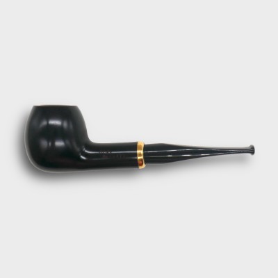 Aldo Morelli Fiorita Black 513 Smooth 9mm Filter Fishtail Pipe (AMF196)