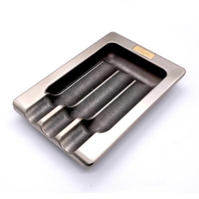 Angelo Metal Silvered Cigar Ashtray - 3 Cigar Rests