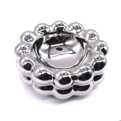 Angelo Ceramic Silver Bobbled Cigar Ashtray - 12 Cigar Rests