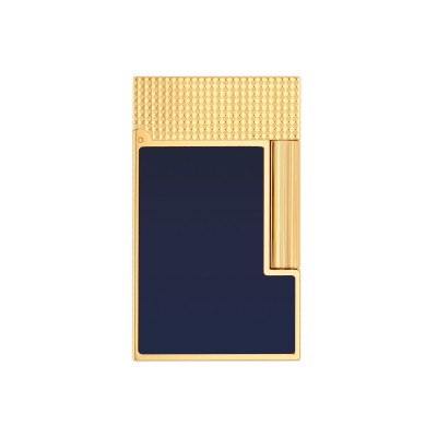 ST Dupont Lighter - Ligne 2 Micro - Blue Lacquer & Yellow Gold
