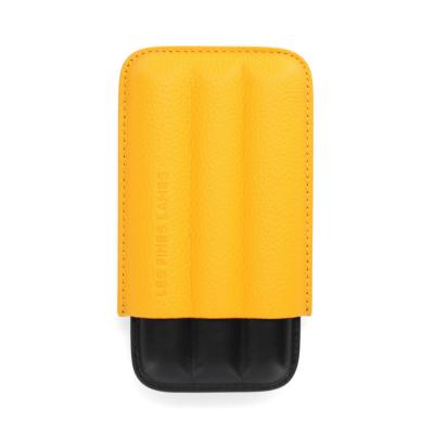 Les Fines Lames Cigar Case - TRIO Yellow - Fits 3 Cigars