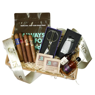 CGars House Brands Cigar Hamper - Gift Sampler - 4 Cigars and Accessories