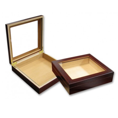Prestige Chateau Glasstop Humidor - Cherry - 20 Cigar Capacity