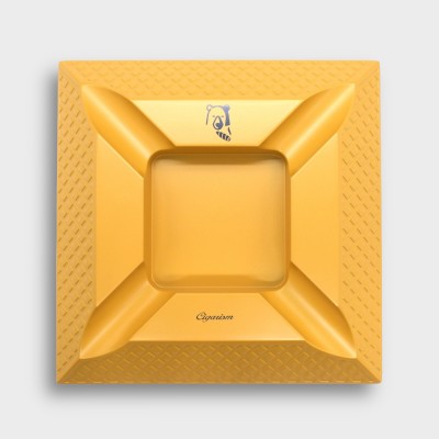 Cigarism Cigar Ashtray - Yellow Diamond Pattern