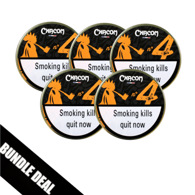 Bundle Deal - Chacom No 4 Pipe Tobacco 5 x 50g Tin