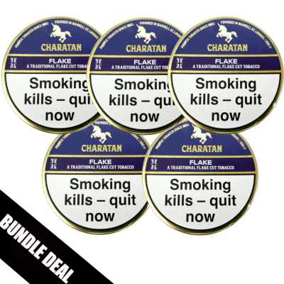 BUNDLE DEAL - Charatan Flake Pipe Tobacco - 5 x 50g Tin