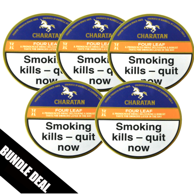 BUNDLE DEAL - Charatan Four Leaf Pipe Tobacco - 5 x 50g Tin