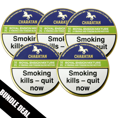 BUNDLE DEAL - Charatan Royal Ensign Mixture Pipe Tobacco - 5 x 50g Tin