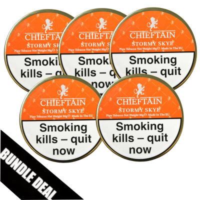 BUNDLE DEAL - Chieftain Stormy Skye Pipe Tobacco - 5 x 50g Tin