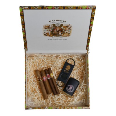 Cuban Beginners Gift Box Sampler - 4 Cigars & Accessories