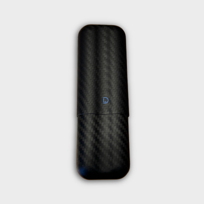 Dominique London Signature Carbon Fibre Cigar Case - Holds 2 Cigars