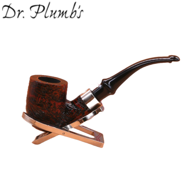 Dr Plumb Classic Bent Rustic Metal Filter Briar P Lip Style Pipe (DP553)