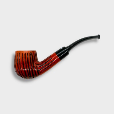Dr Plumb Standard Metal Filter Fishtail Carved Briar Pipe (DP560)