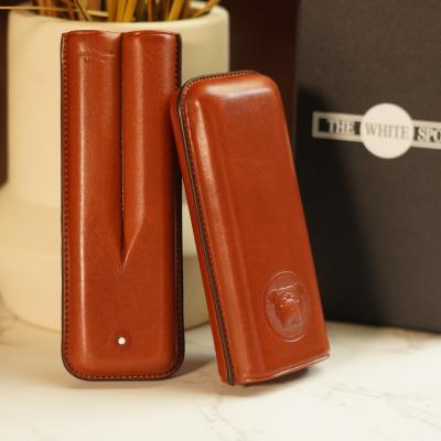 Dunhill Bulldog Cigar Case Corona Extra - Brown - Fits 2 Cigars