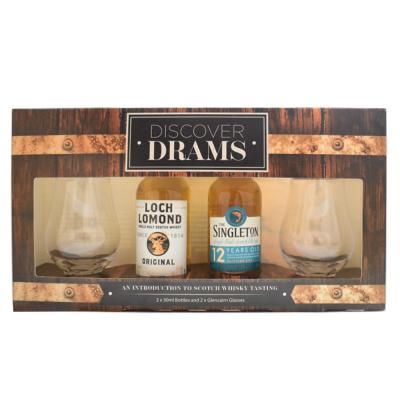 Discover Drams 2x5cl & 2 Glasses Gift Pack