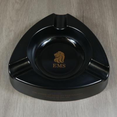 EMS Black Ashtray - 3 Cigar Rest